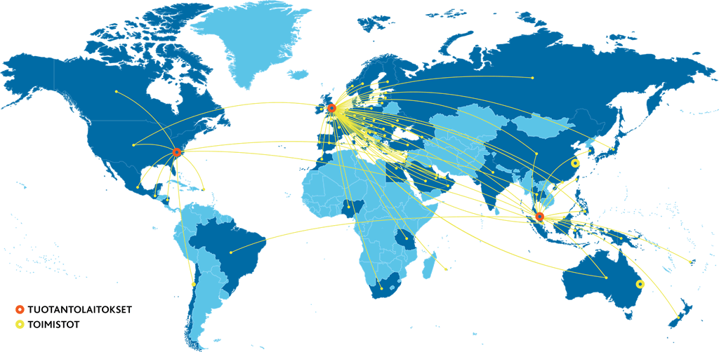 Supplying over 80 countries